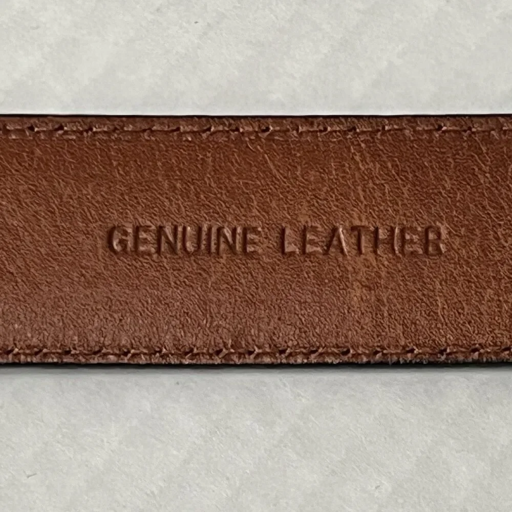 P0L0 RALPH LAUREN FAUX EMBOSSED CROC ALLIGATOR BELT GENUINE LEATHER BLACK 38